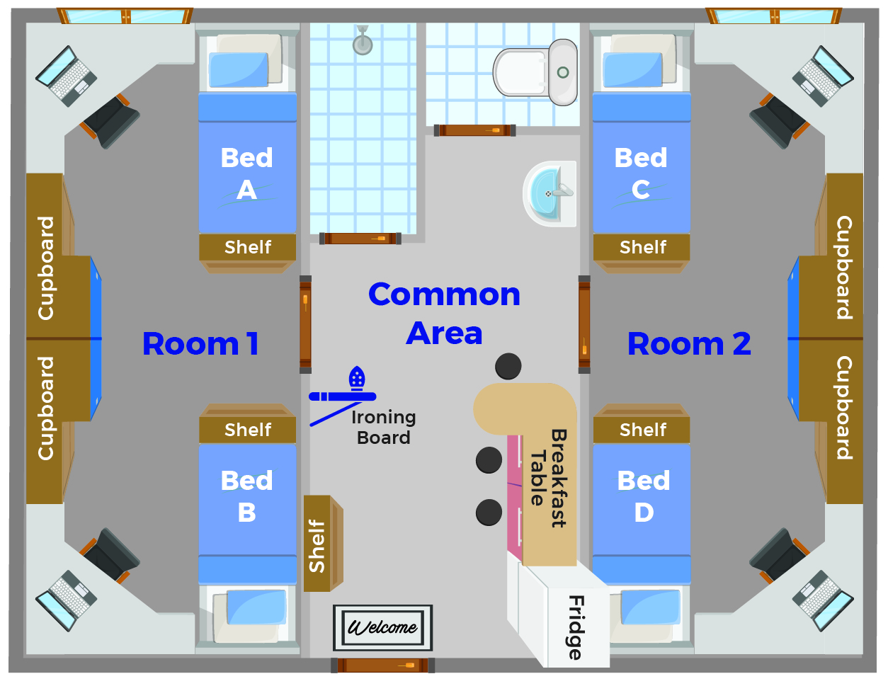 DUAL KEY - TWIN ROOMS